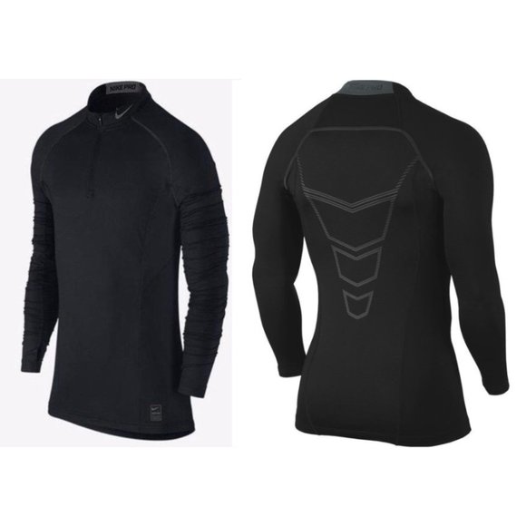 Nike Other - Nike Pro Pullover Hyperwarm Dri-FIT Max Mens Small Quarter Zip Black